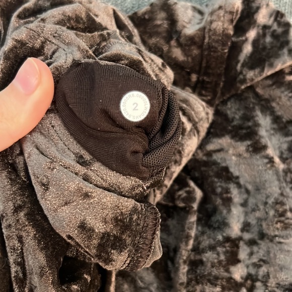 Choclate Crushed Velvet Lululemon Leggings - Picture 4 of 4